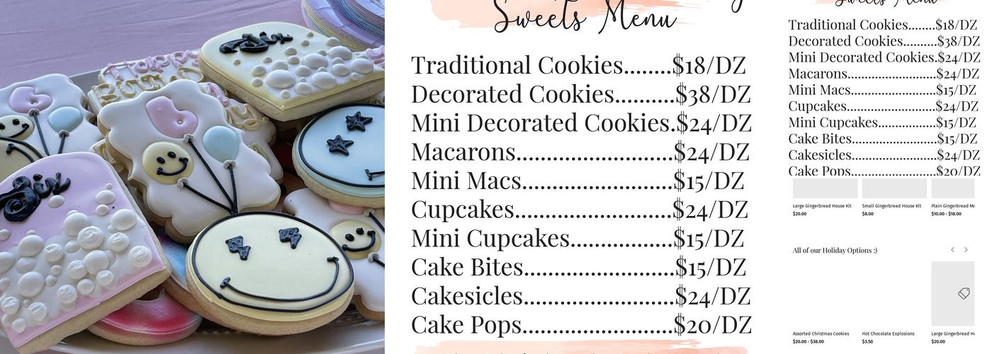 Short & Sweets Bakery Menu