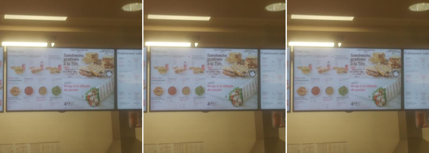 Tim Hortons Menu