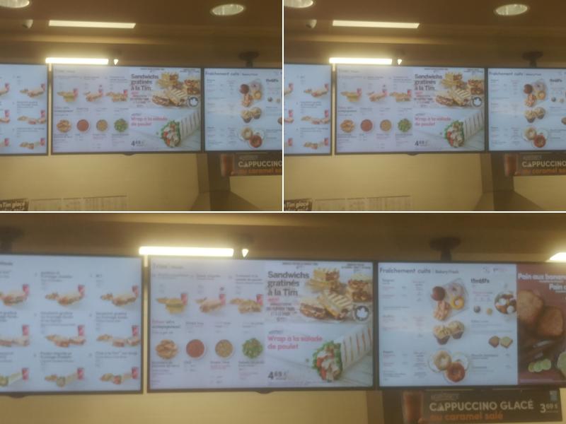 Tim Hortons Menu