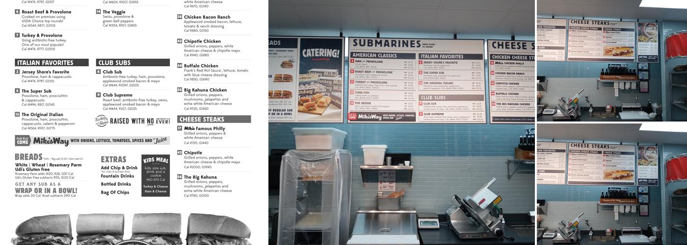 Jersey Mike's Subs Menu