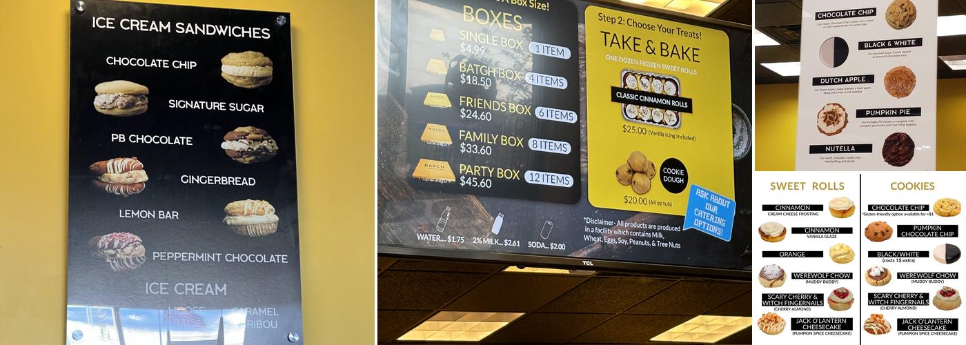 Batch Baked Goods Menu