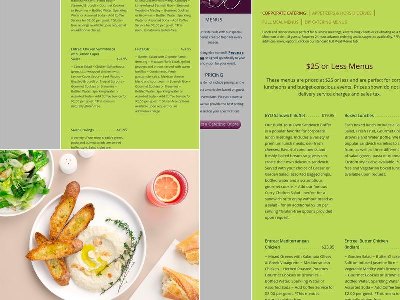 Taste of Amazing Menu