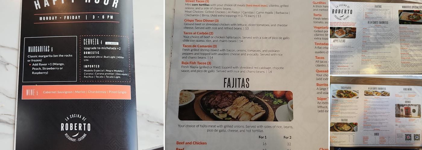 La Cocina de Roberto Menu