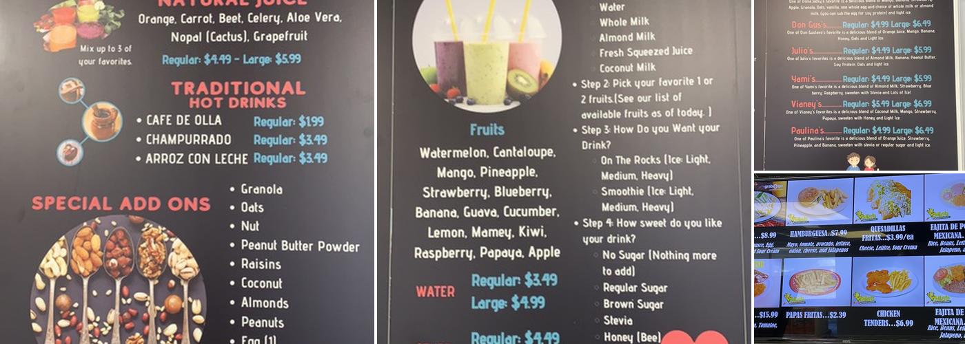 Doña Jacky Menu