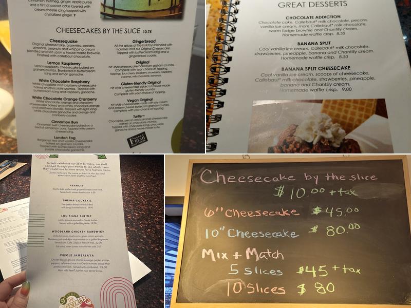 The Cheesecake Cafe Menu