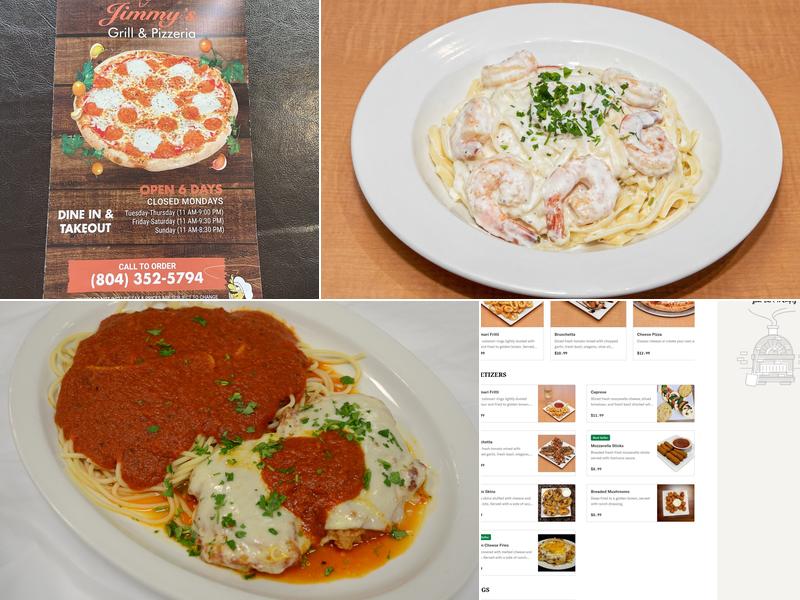 Jimmy's Grill And Pizzeria Menu