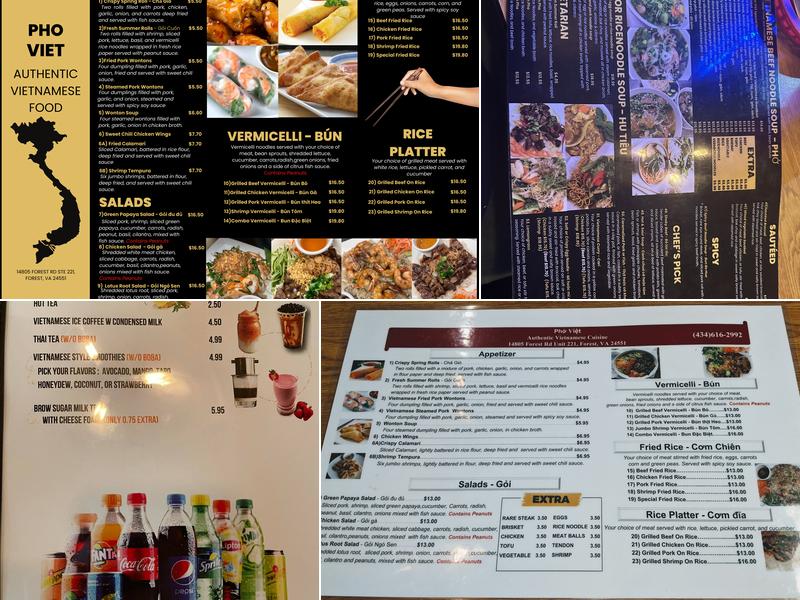 Pho Viet Menu