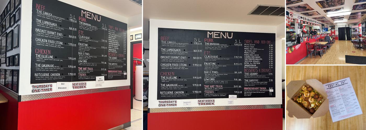 Poutine, Eh? Menu