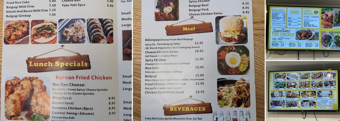 Chick Fun Menu