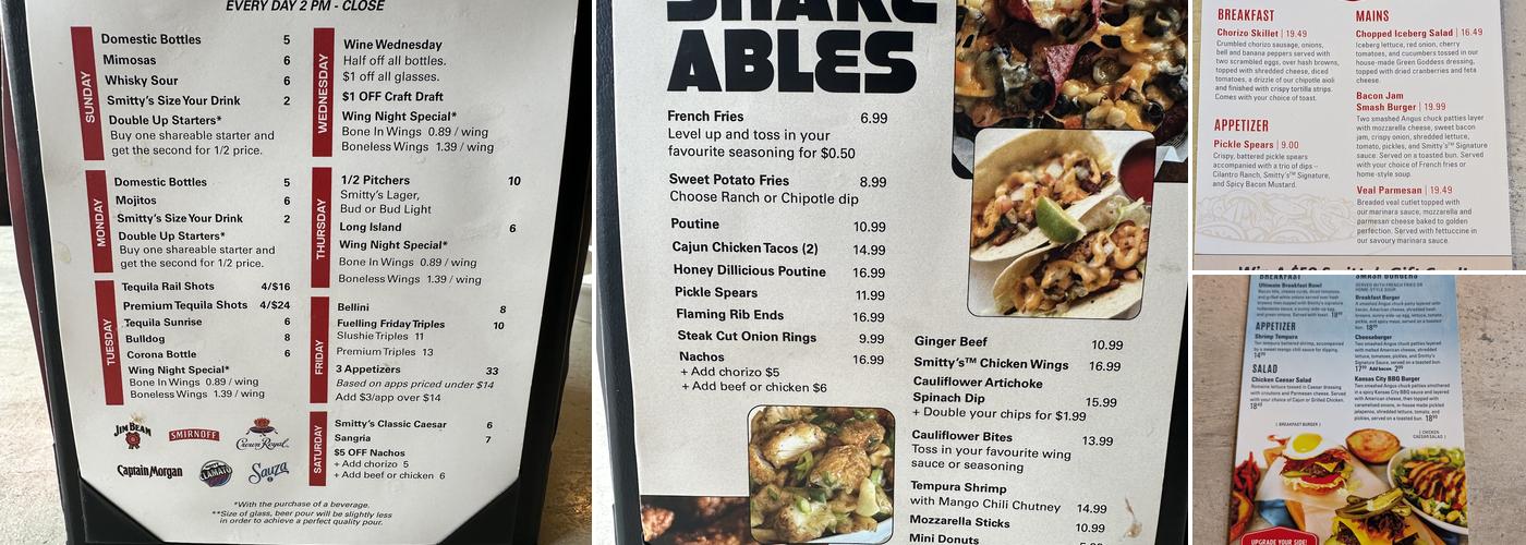 Smitty's Restaurant & Lounge - Winnipeg Kenaston Menu