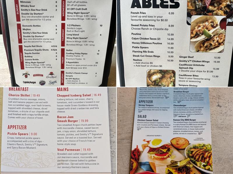 Smitty's Restaurant & Lounge - Winnipeg Kenaston Menu