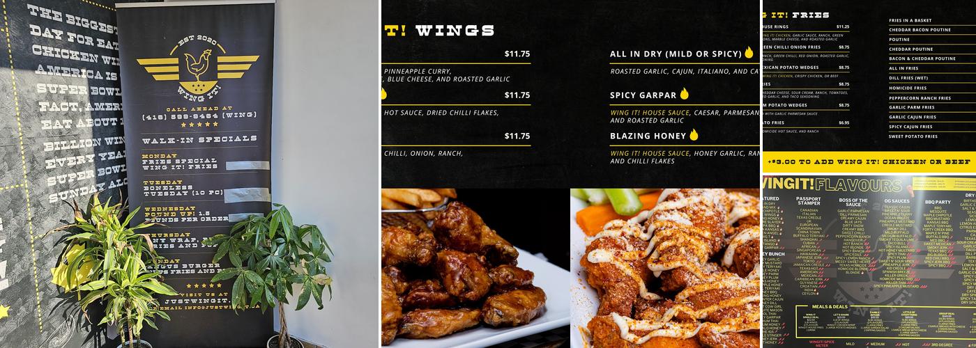 Wing it! Menu
