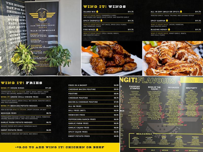 Wing it! Menu