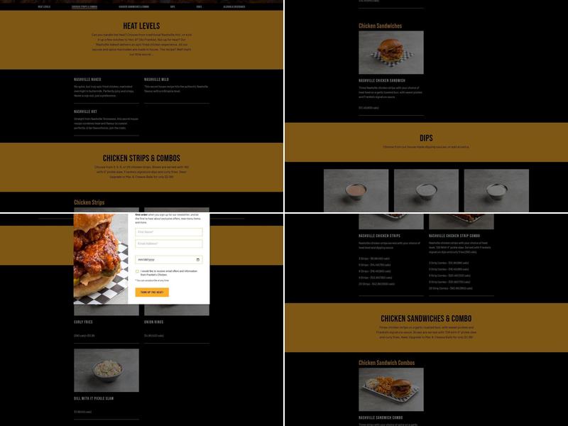 Frankie's Nashville Hot Chicken Menu