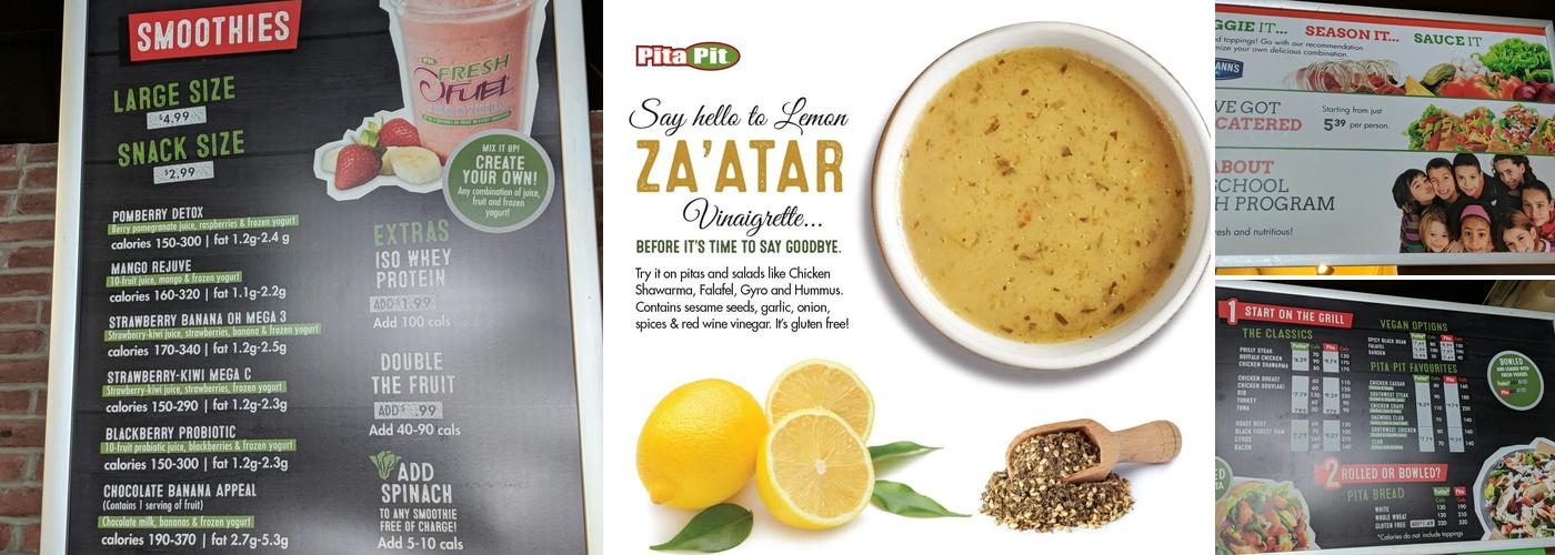 Pita Pit Menu