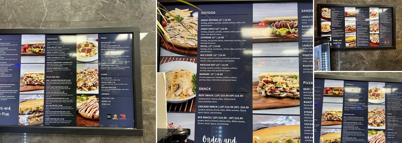 Max Sandwich Menu