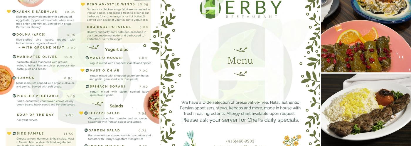 Herby Restaurant Menu
