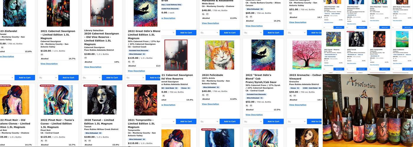 Absolution Cellars Menu