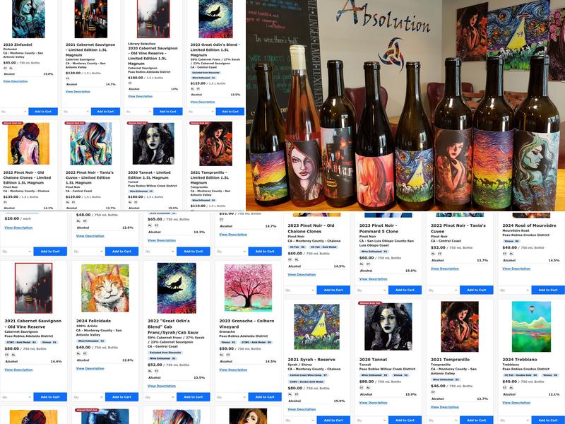 Absolution Cellars Menu