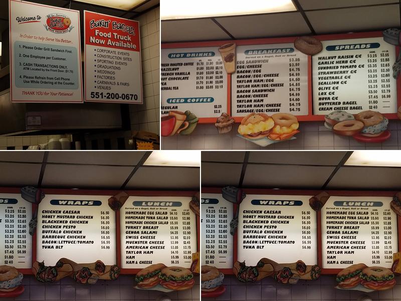 Bakin Bagels Inc Menu