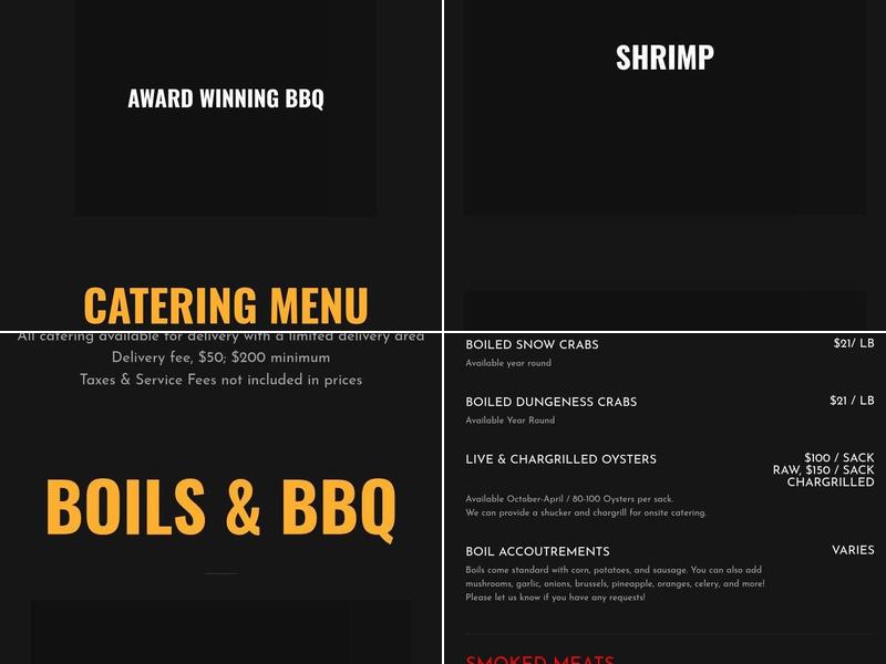 Nola Crawfish King Seafood & catering Menu