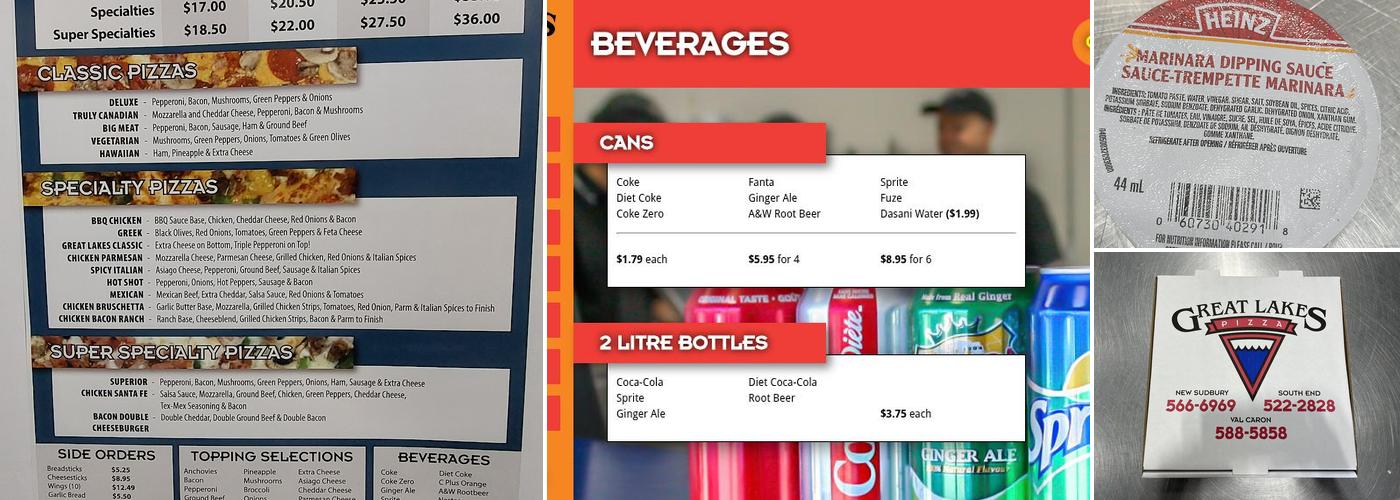 Great Lakes Pizza Co Menu