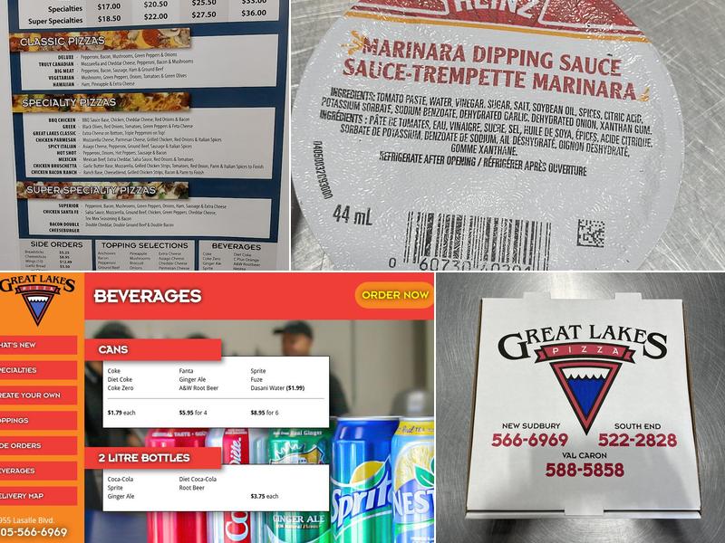 Great Lakes Pizza Co Menu