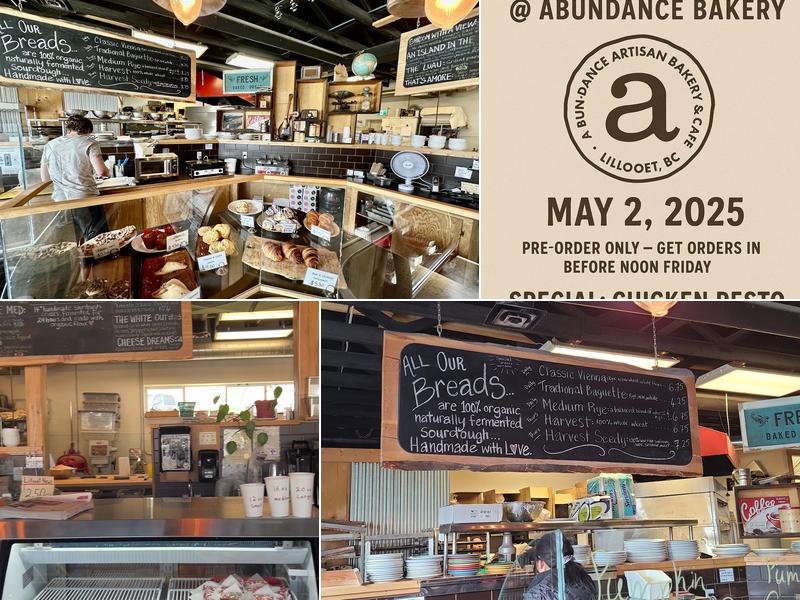 Abundance Artisan Bakery Menu