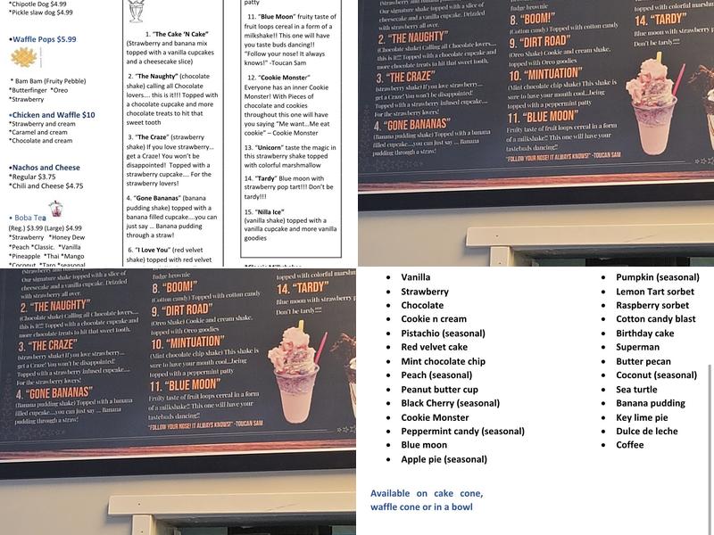 Cake 'n Shake Menu