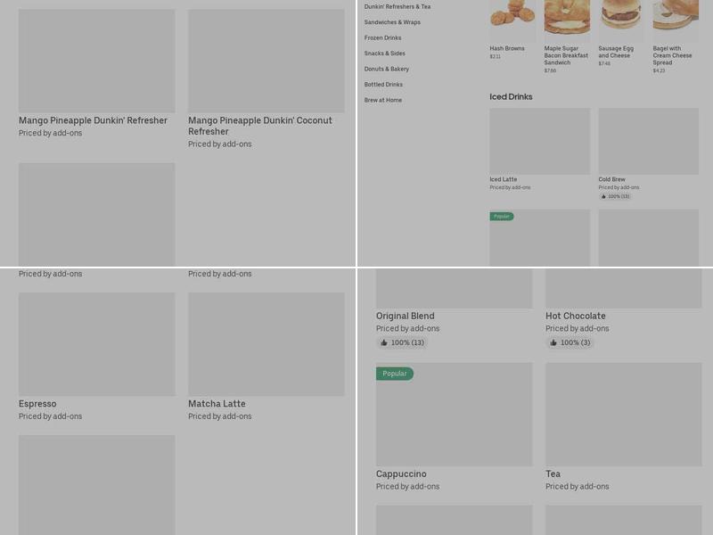 Dunkin' Menu