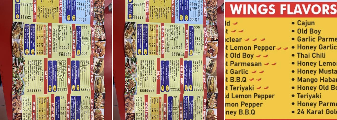 Best Wings & Pizza Menu