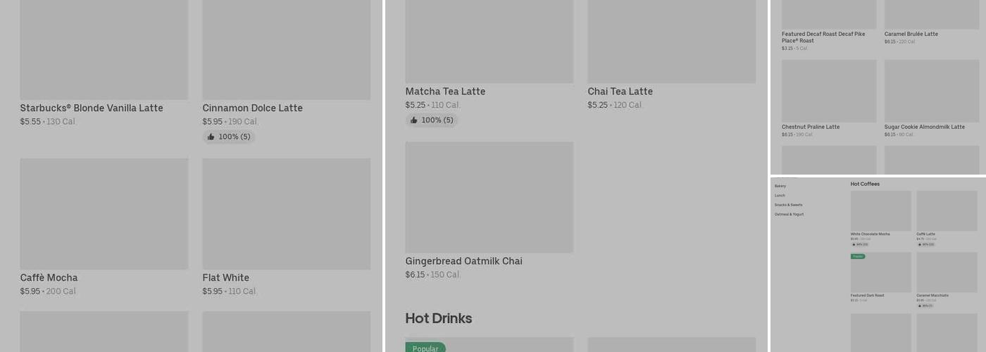 Starbucks Menu
