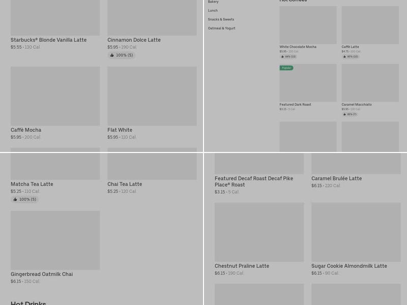 Starbucks Menu