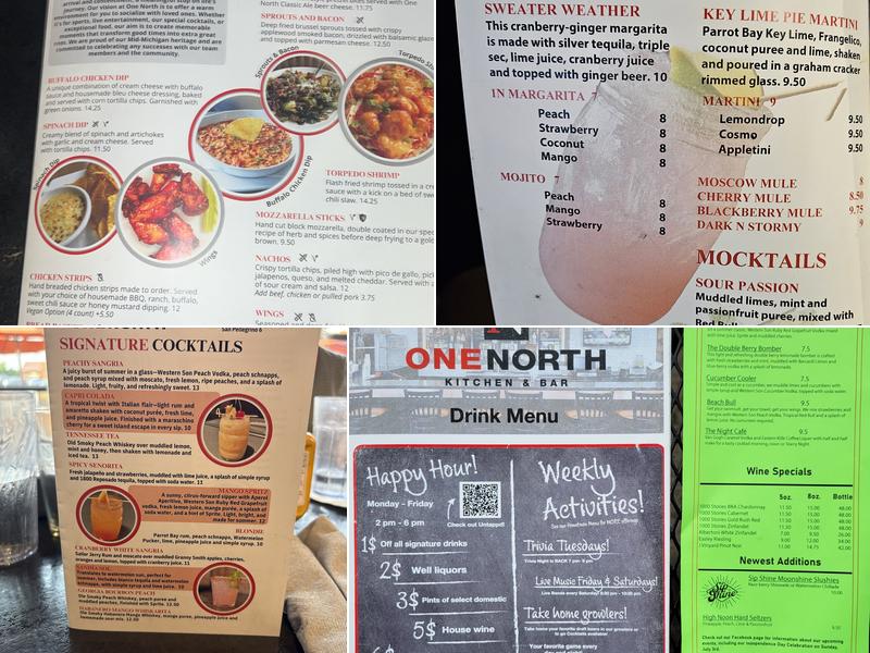 One North Kitchen & Bar Menu