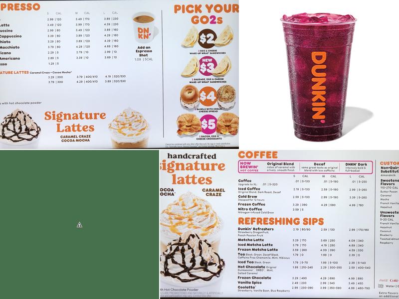 Dunkin' Menu