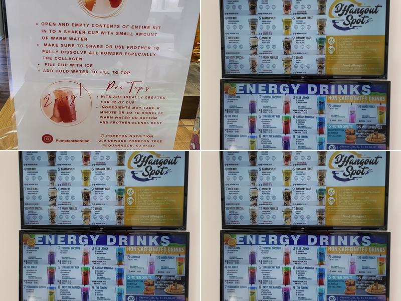 Pompton Nutrition Menu