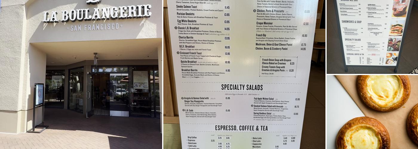 La Boulangerie San Francisco - Irvine Menu