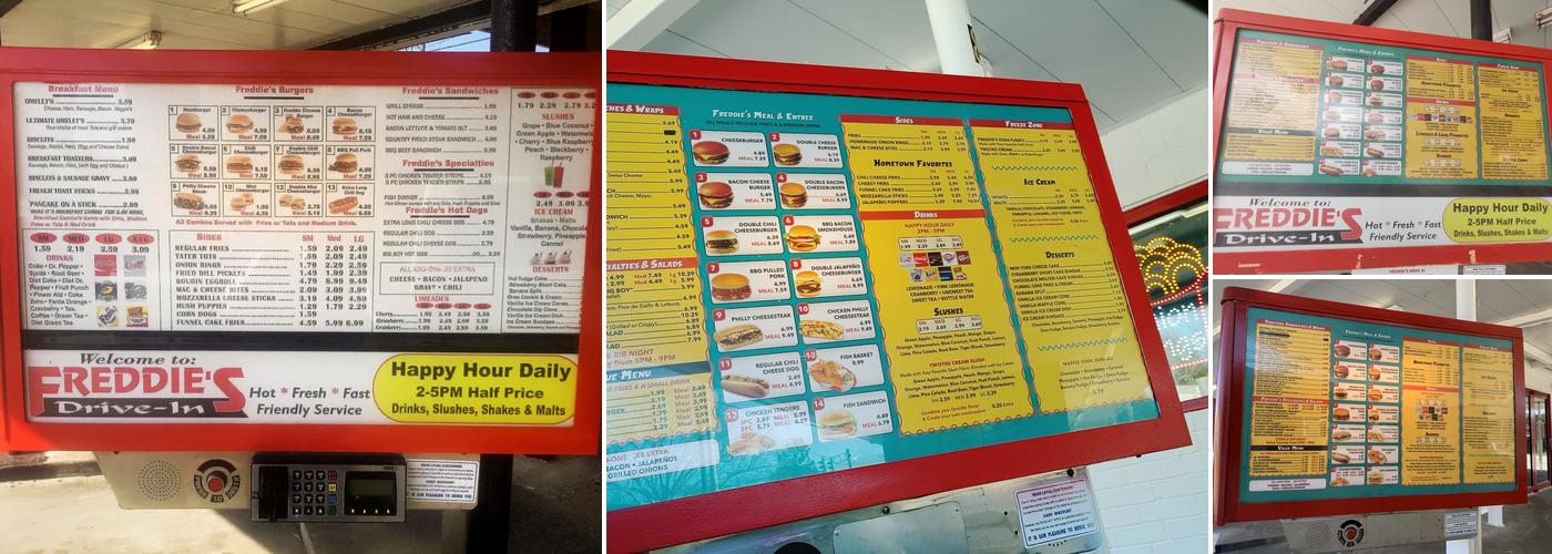 Freddies Menu