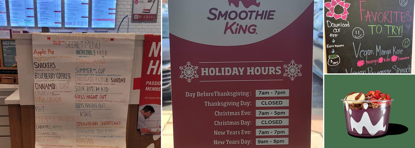 Smoothie King Menu