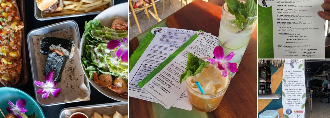 Tropics Cocktail Bar Menu