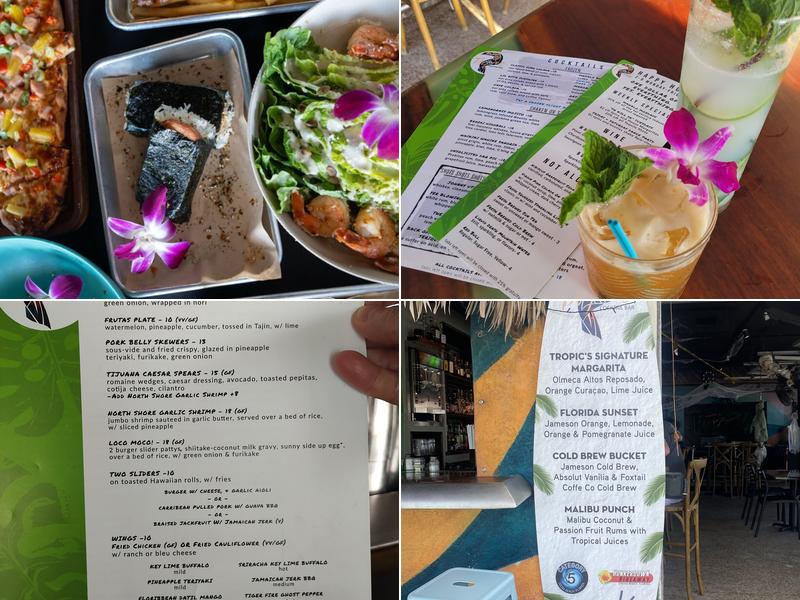 Tropics Cocktail Bar Menu