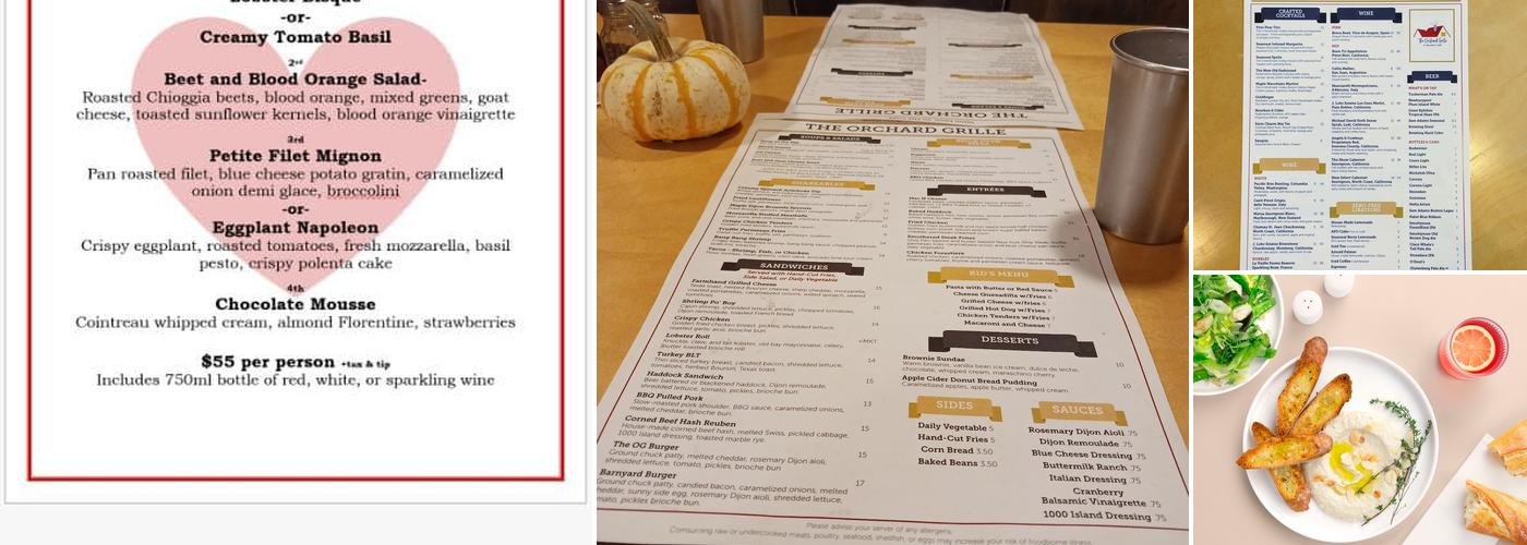 The Orchard Grille at Applecrest Farm Menu