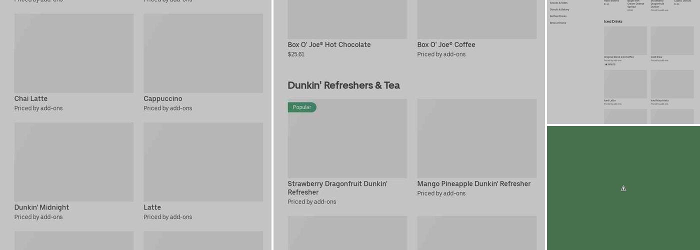 Dunkin' Menu