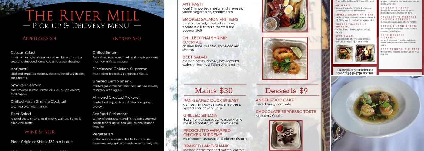 River Mill Restaurant Menu