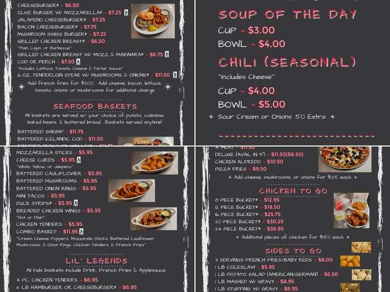 Legends Trailside Menu