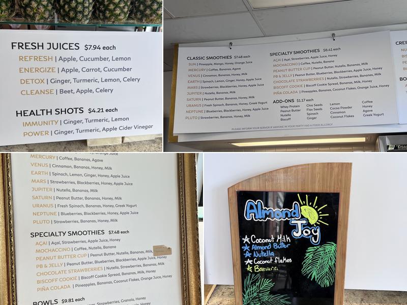 Godly Smoothies & Acai Bowls Menu