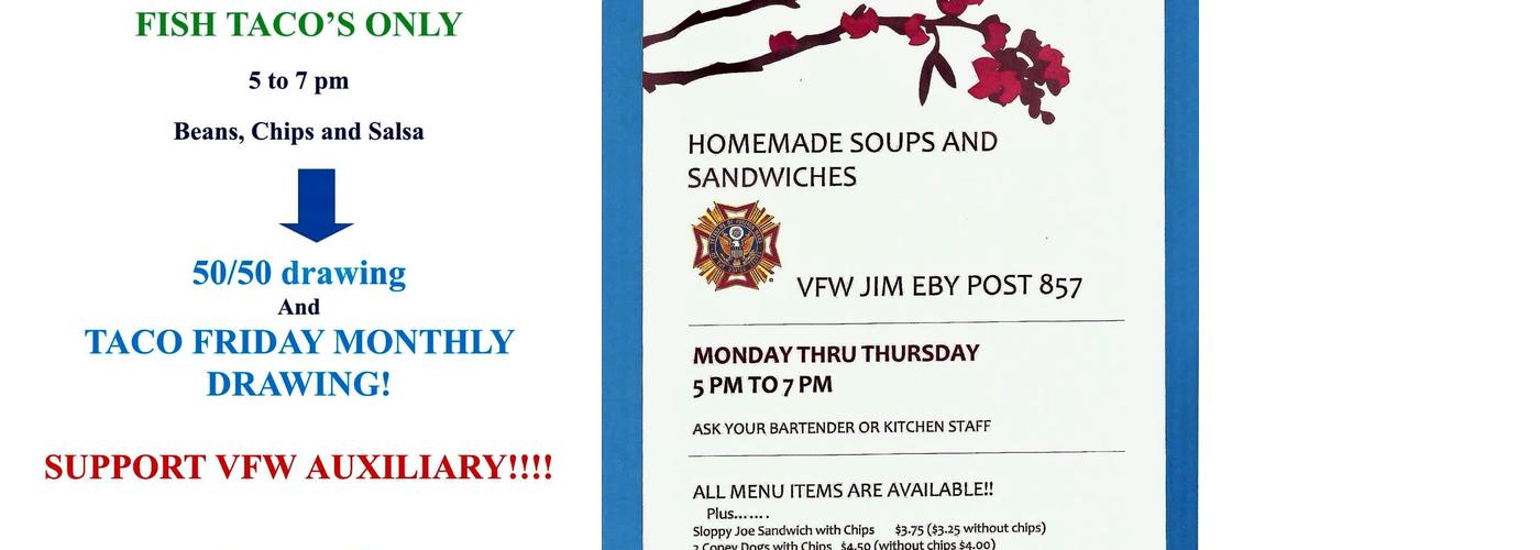 Veterans of Foreign Wars Menu