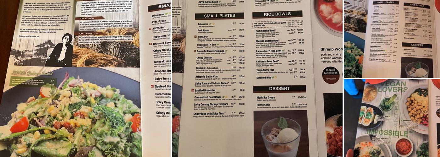 JINYA Ramen Bar - Cypress Menu