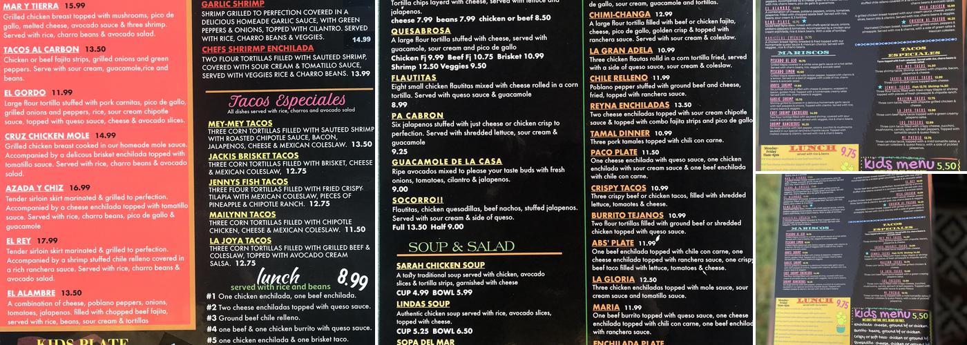 El Zason Catering Menu