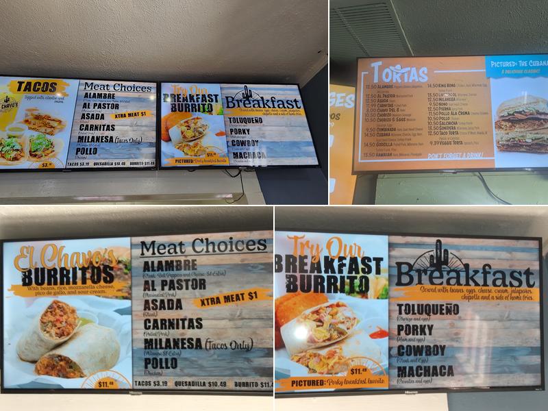 Chavo’s Mexican Grill (Tortas Ebenezer) Reno Menu